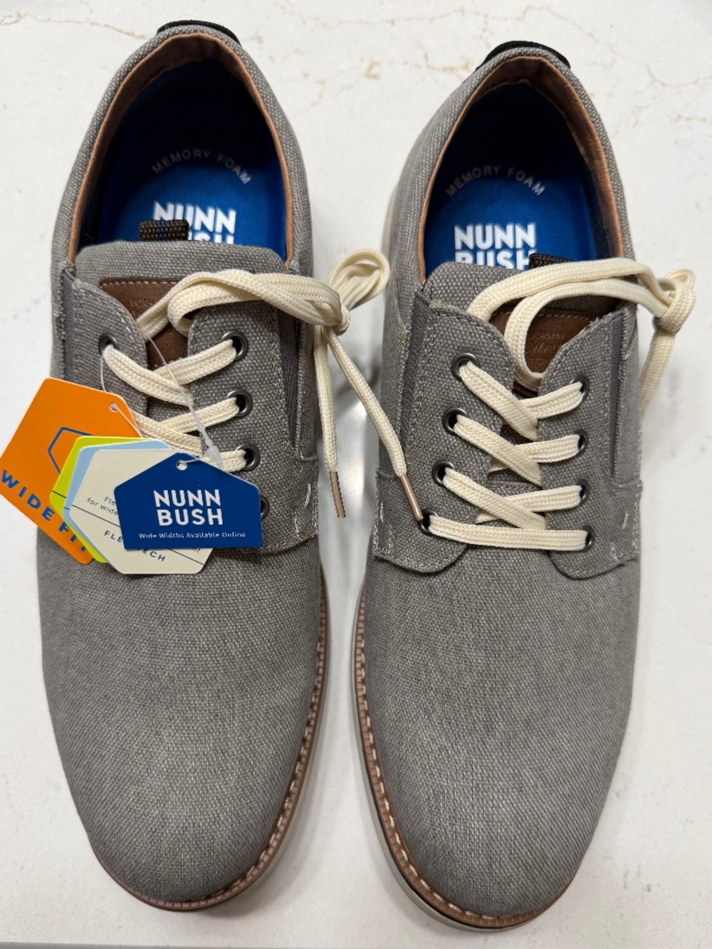 New Mens 11 Wide Gray-Stone Sonoma Oxford Shoes